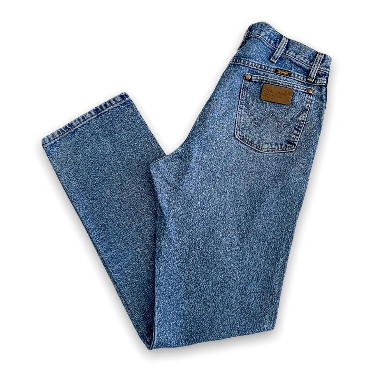 Vintage Wrangler’s Jeans early 2000’s lighter mid... - Depop