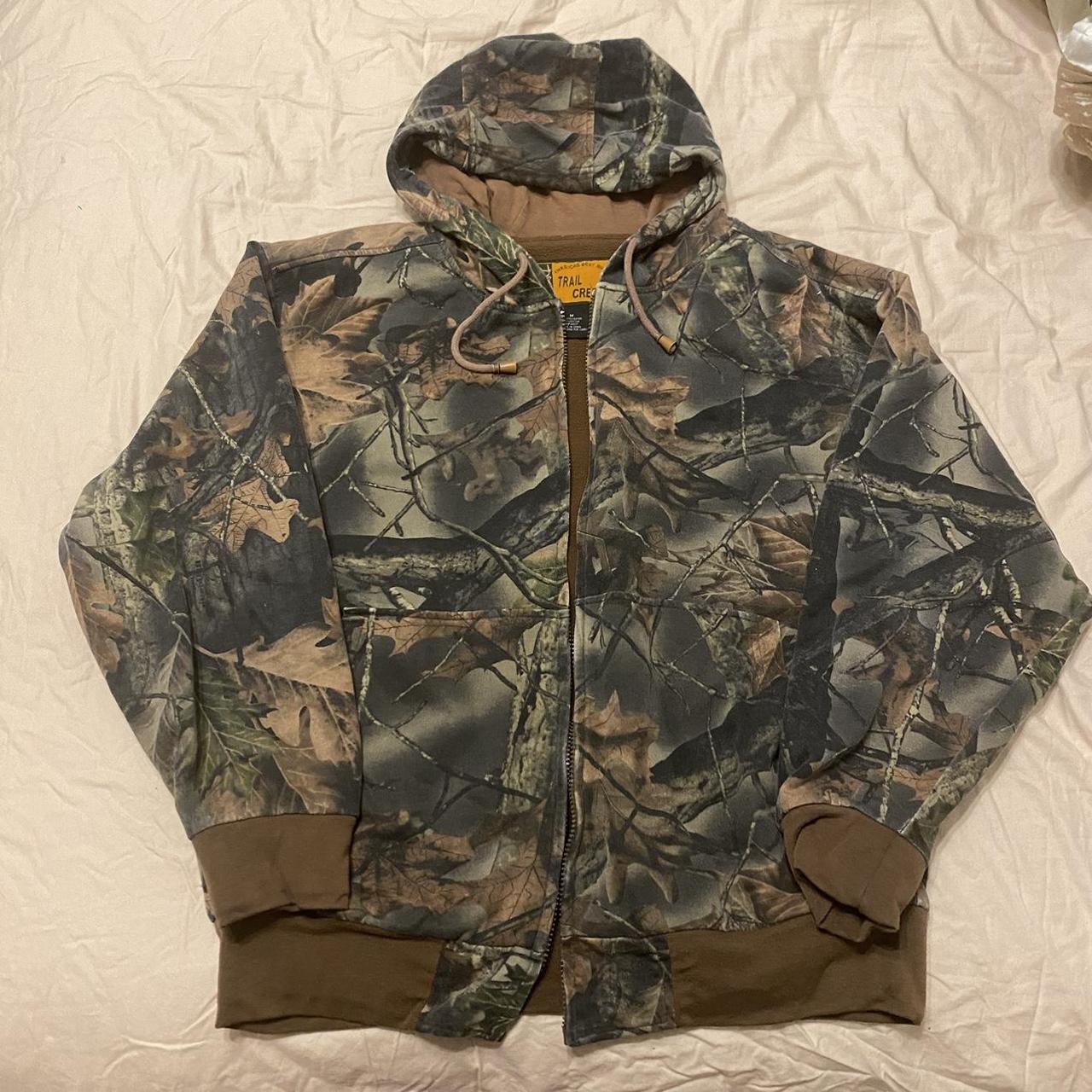 Trail Crest Camo Zip Up Hoodie Missing zipper and... - Depop