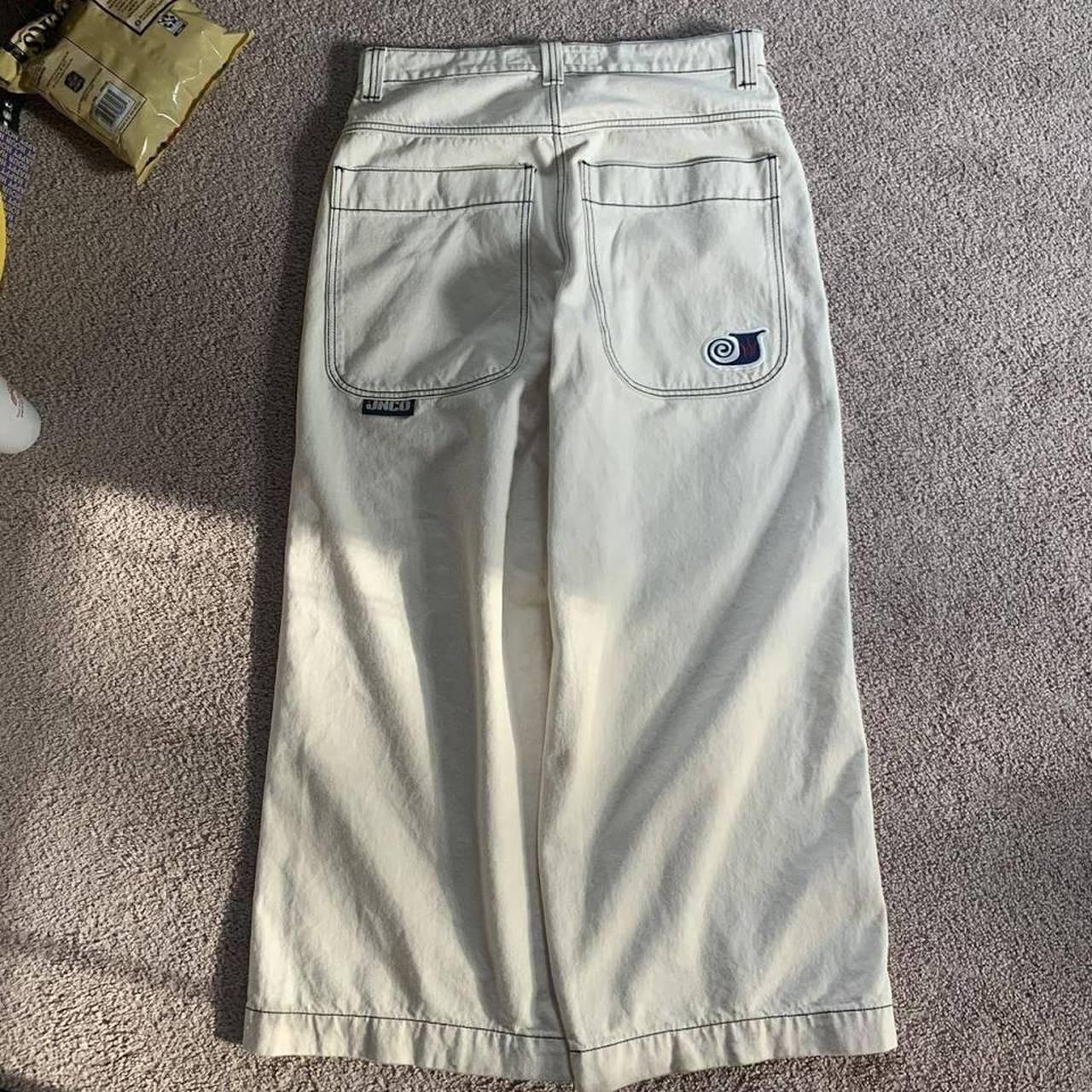 JNCO jeans vintage rare white twin cannons y2k... - Depop