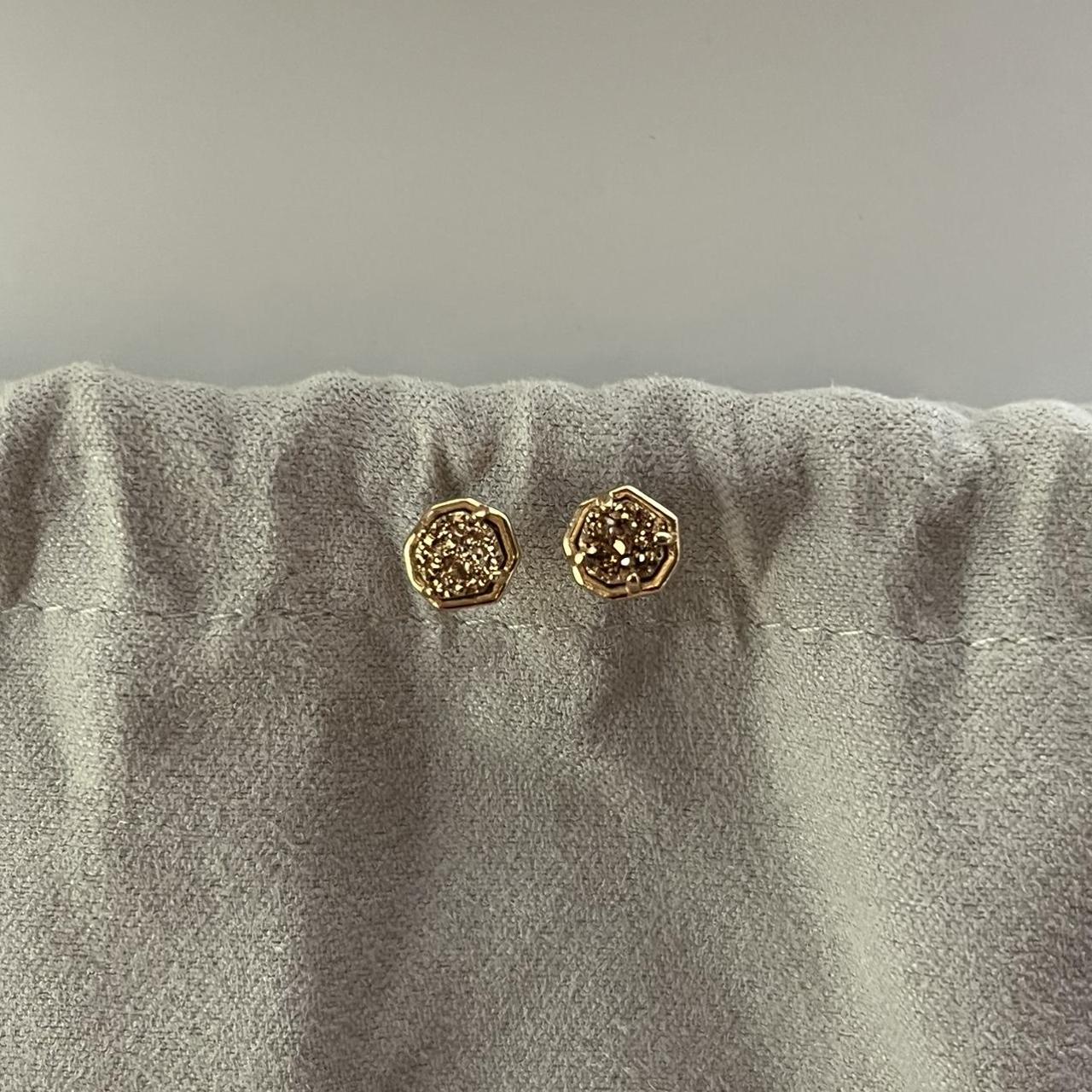 Nola Rose Gold Stud Earrings in Rose Gold Drusy | Kendra Scott