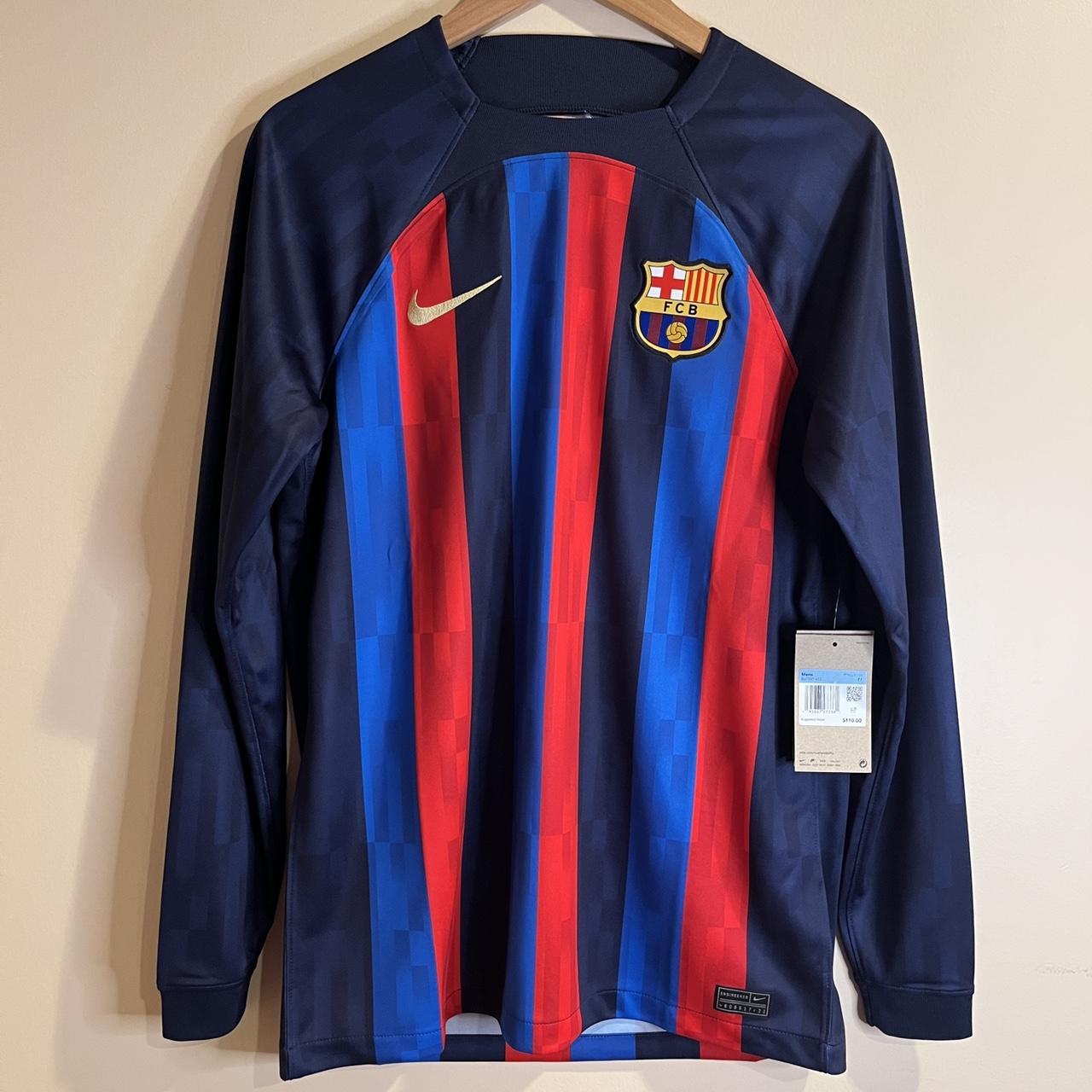 Nike Youth Barcelona Home Soccer Jersey (Blue, Red) 2016/2017