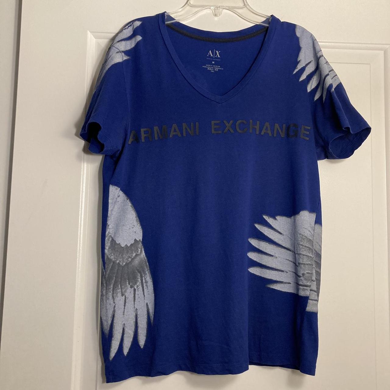 Armani Exchange Logo Eagle Wings T Shirt Intricate