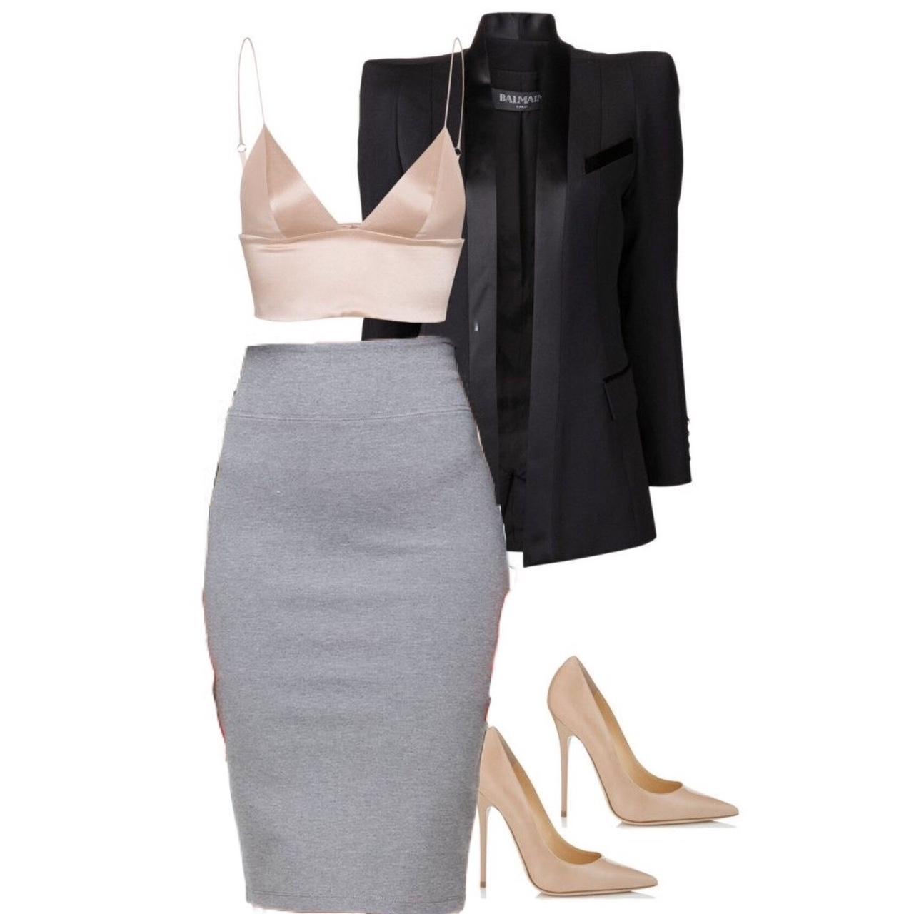 Grey bandage skirt best sale