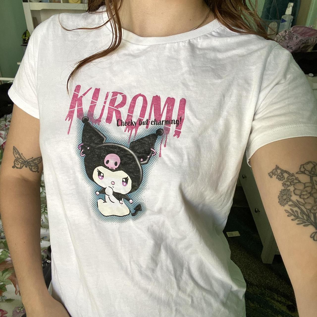 uniqlo kuromi baby tee 💓 worn a few times, in great... - Depop