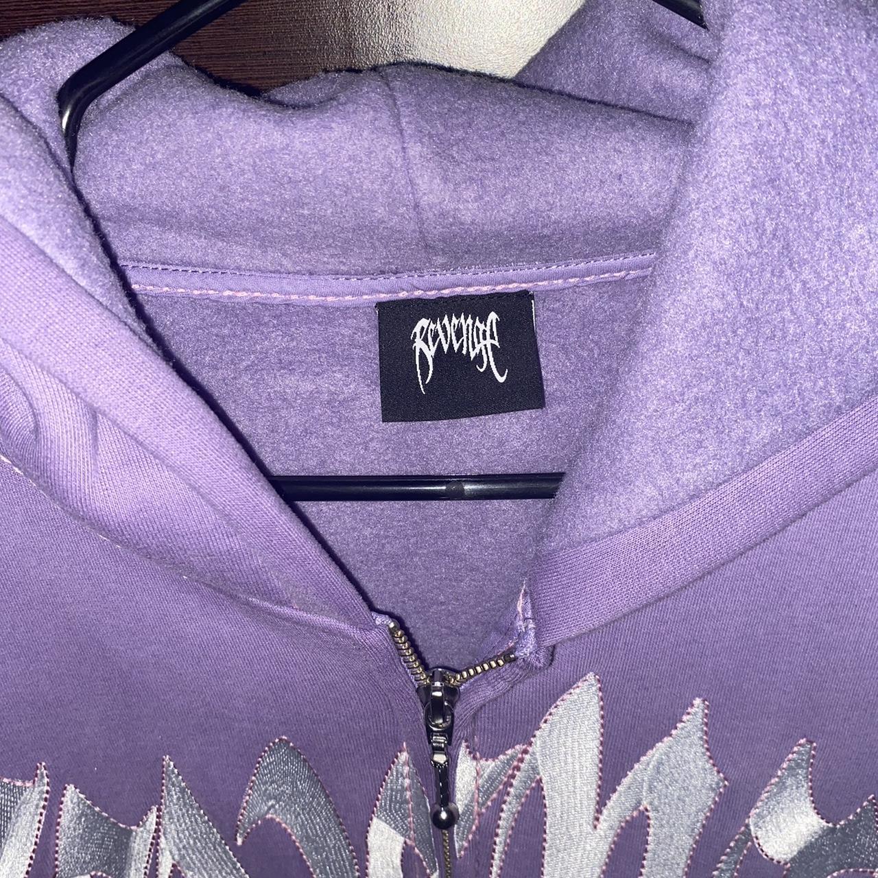 REVENGE purple zip up hoodie #revenge - Depop