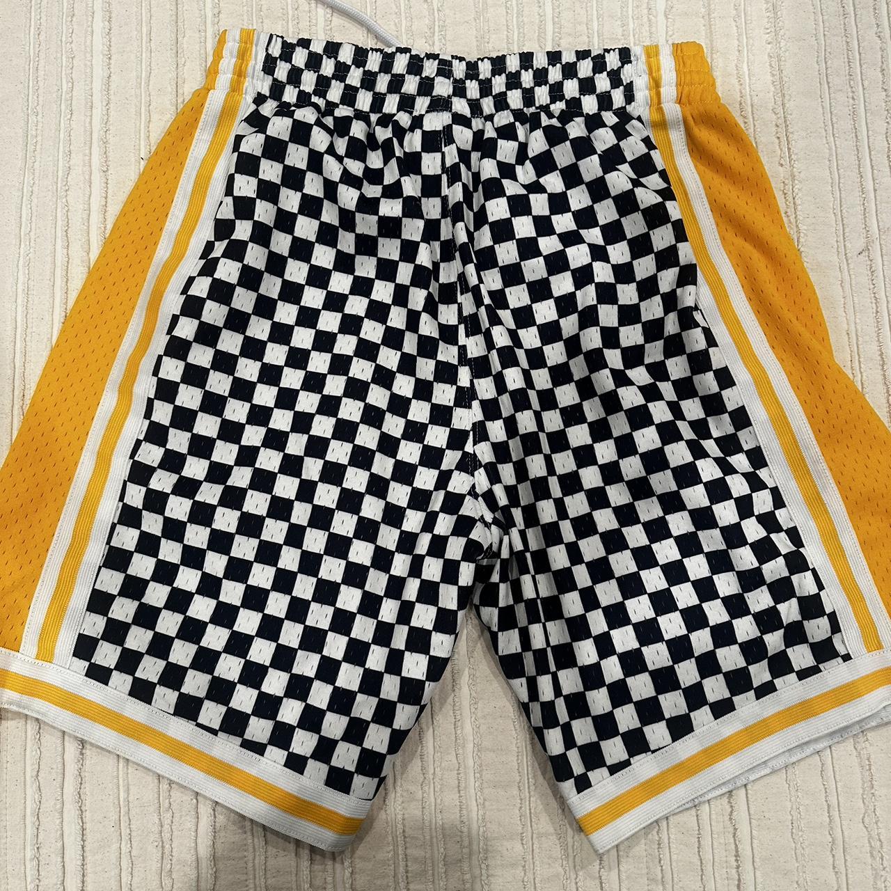 Mitchell Ness Lakers checkered shorts Depop