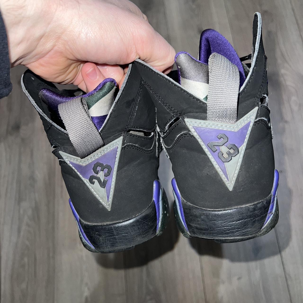 Ray Allen RETRO Jordan 7s Purple and black Depop
