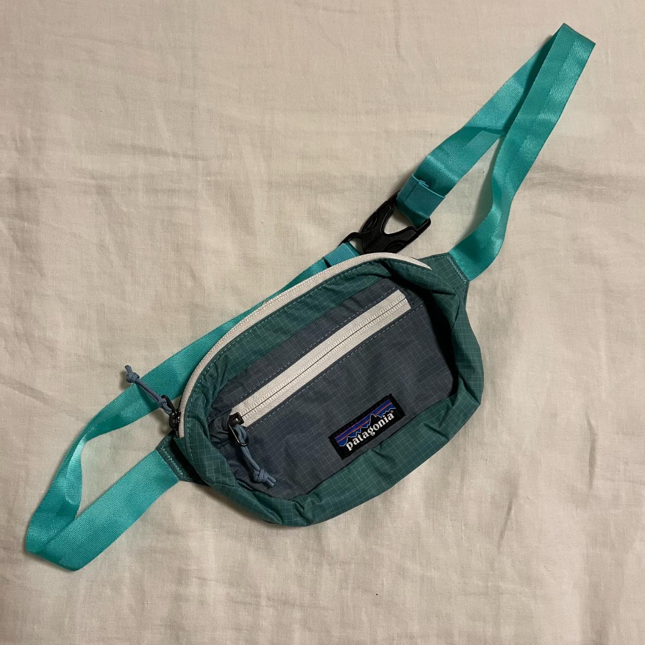 patagonia fanny pack! lovely cool blue color way... Depop