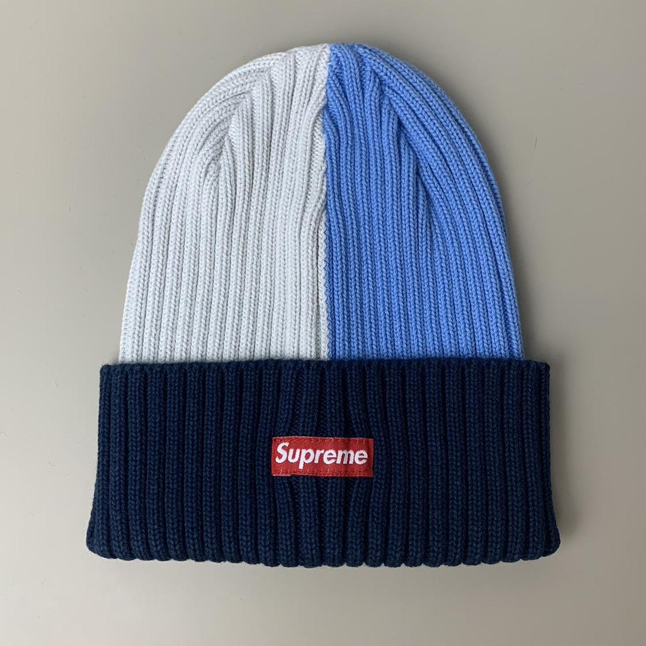 20SS Supreme Overdye Beanie Mixed Blue帽子