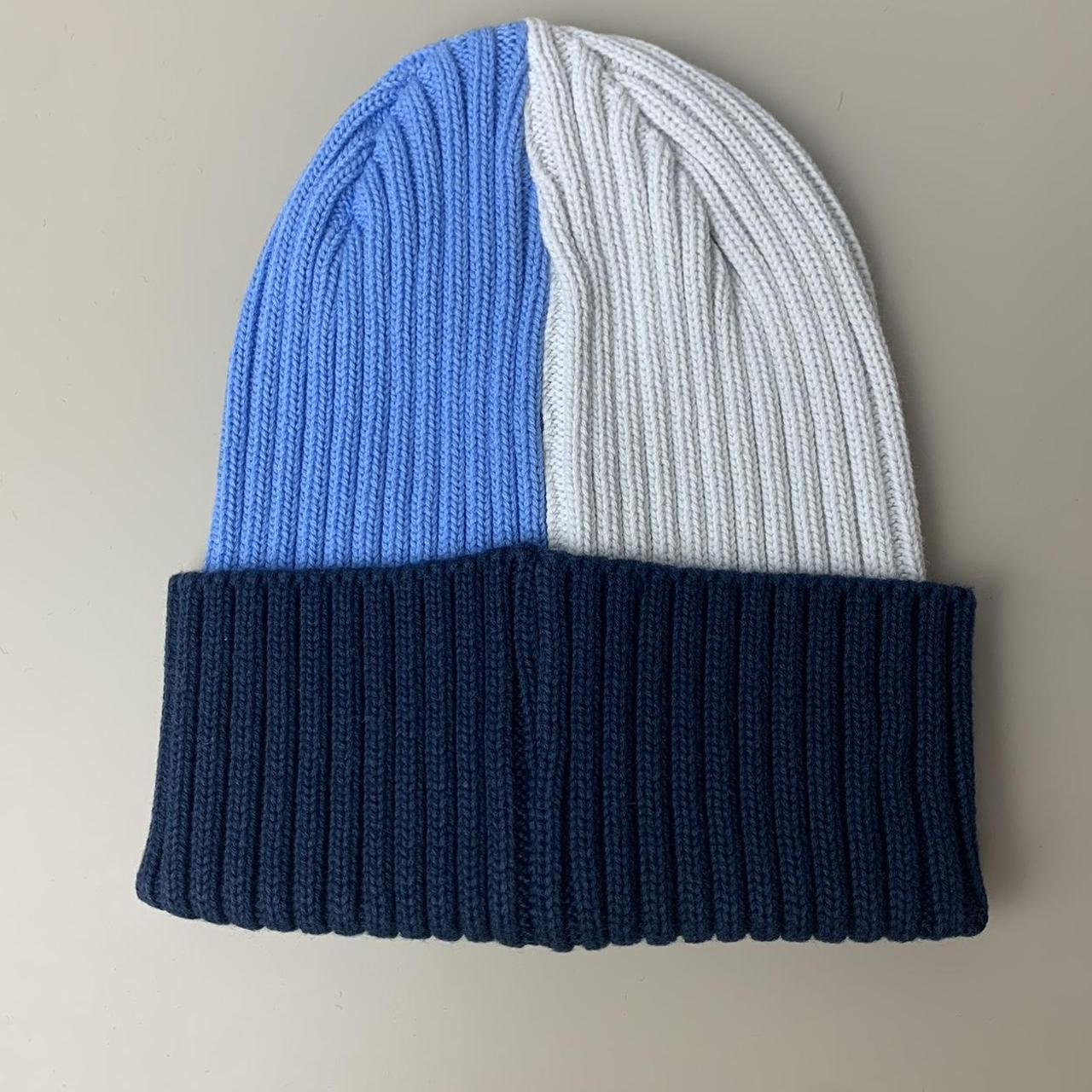 Supreme Overdyed Beanie Hat White Blue Navy Brand - Depop