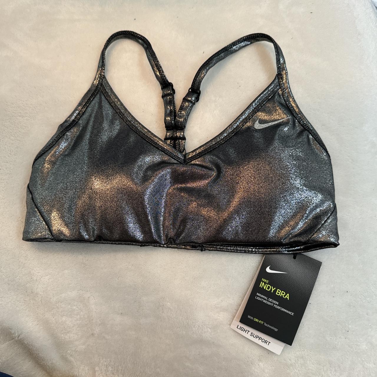metallic nike sports bra