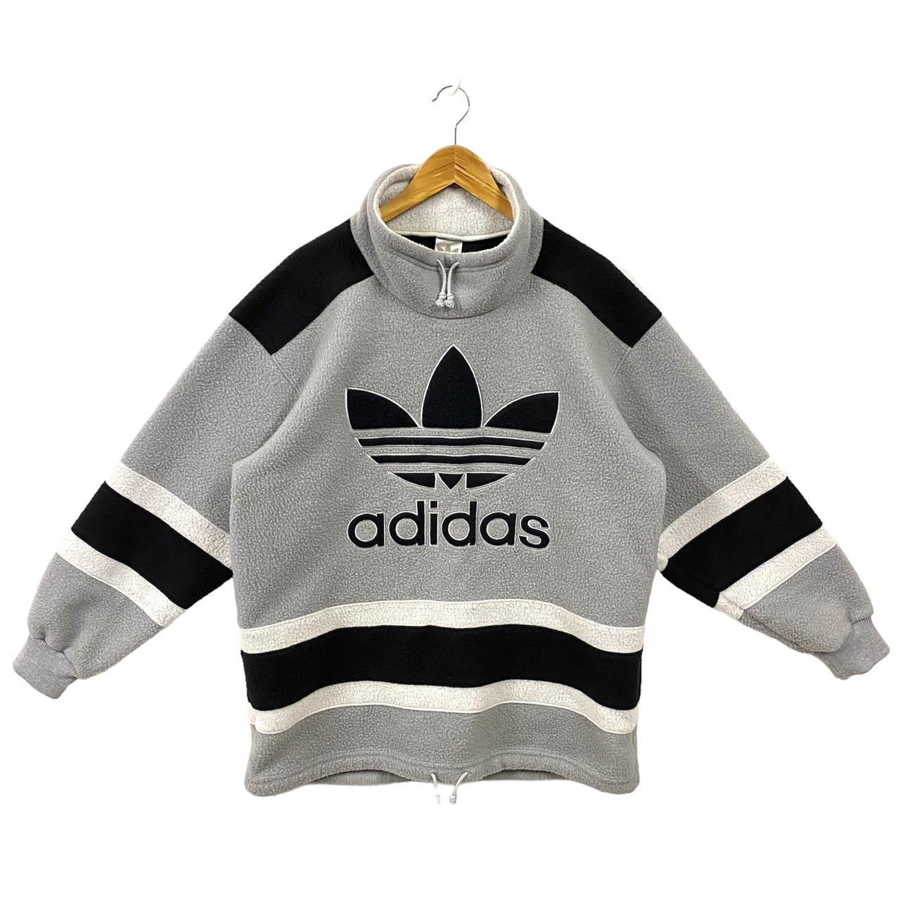 Vintage 90s Adidas Fleece Sweater Adidas Mockneck