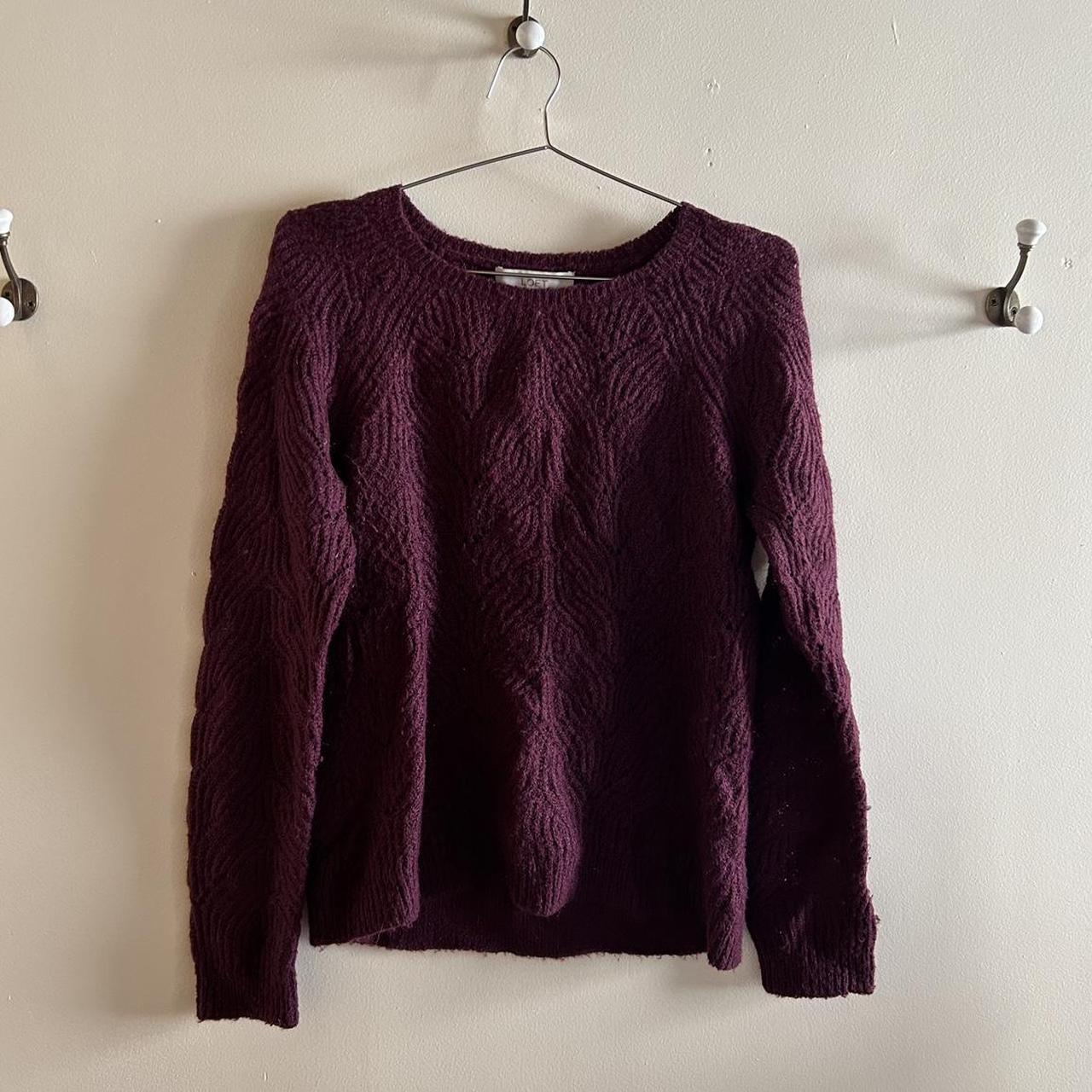 Vintage loft sweater Plum purple - Depop
