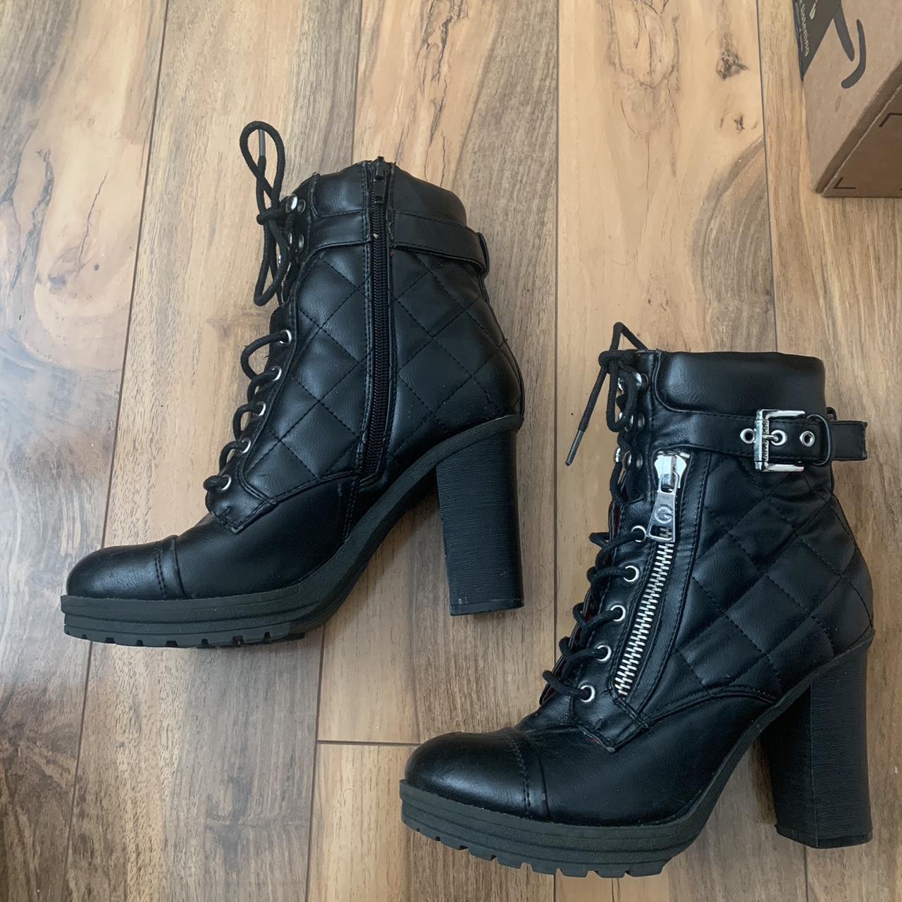 Guess high heel zipper buckle booties — Size... - Depop