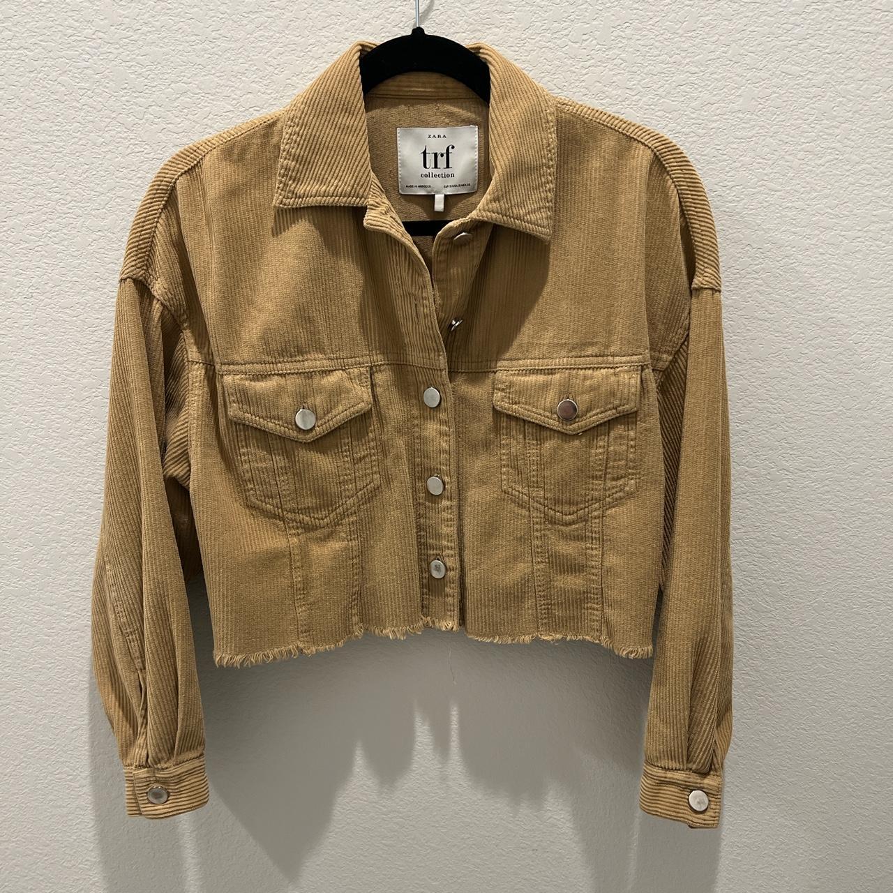 Zara cropped sales corduroy jacket