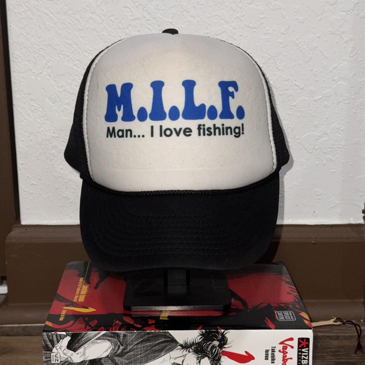 M.I.L.F. Man… I Love Fishing Trucker Hat - Depop