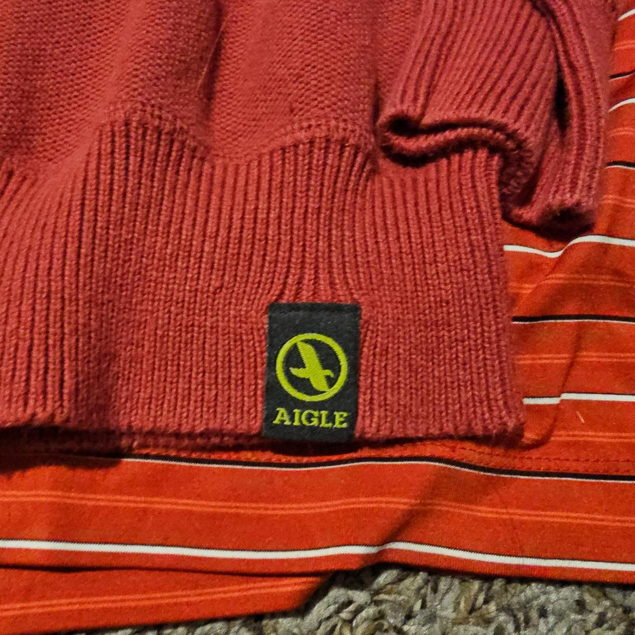 Aigle Men's Sweater - Red - L – AIGLE Men's Red C… - image 3