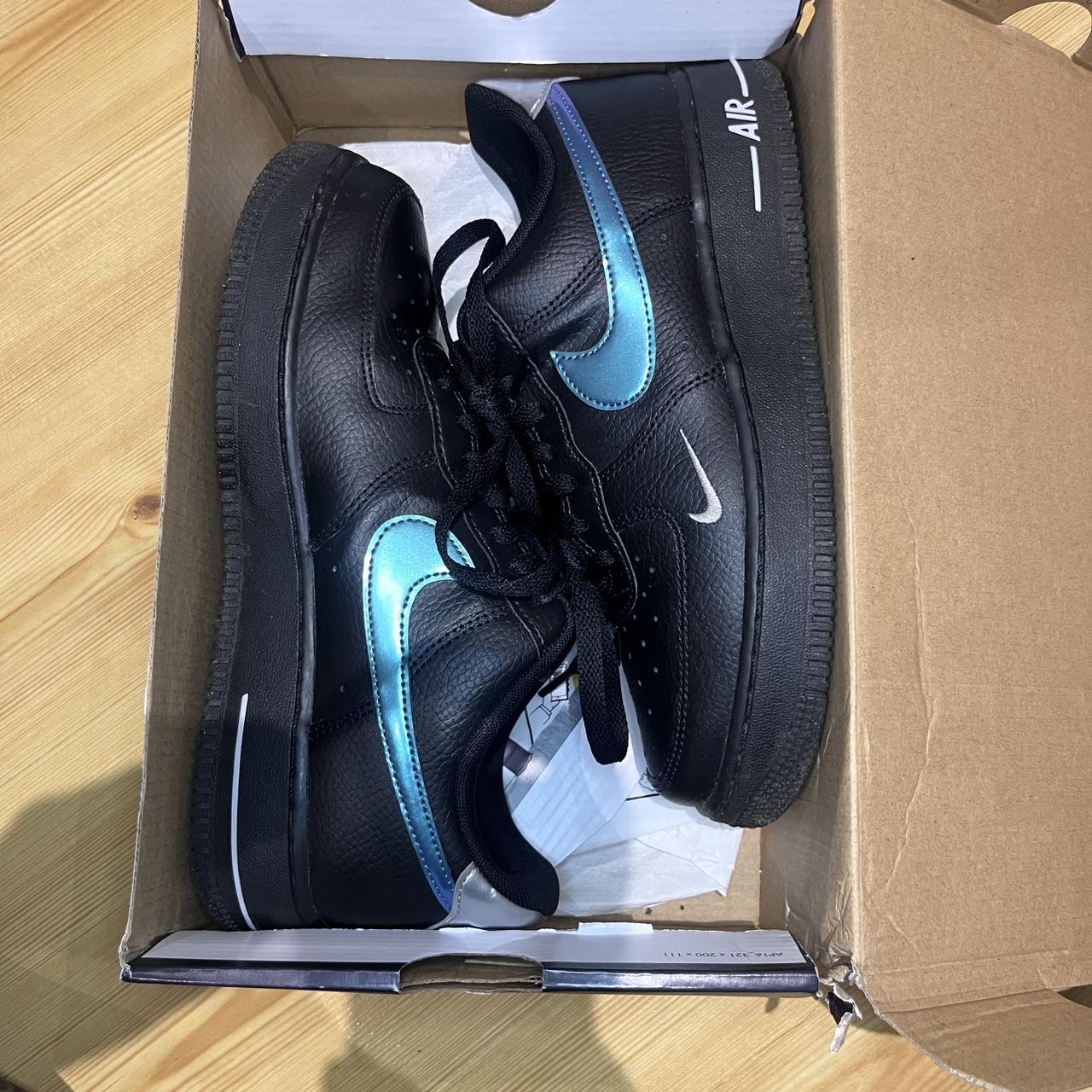 Nike Nike Air Force Low Black Blue Lightning Depop