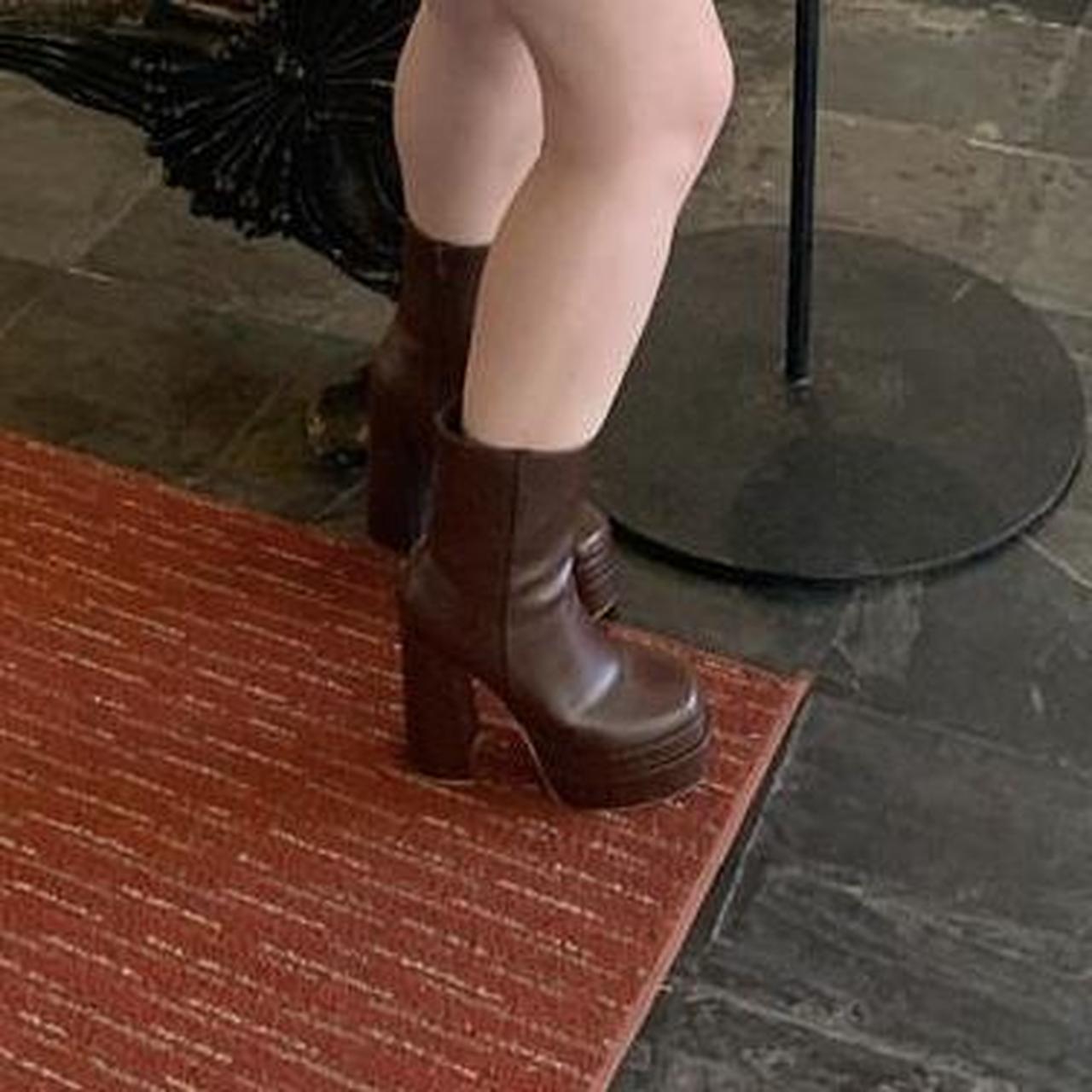 Brown Platform Boots boots PlatformBoots heels Depop brown-platform-boots-boots-platformboots-heels-depop