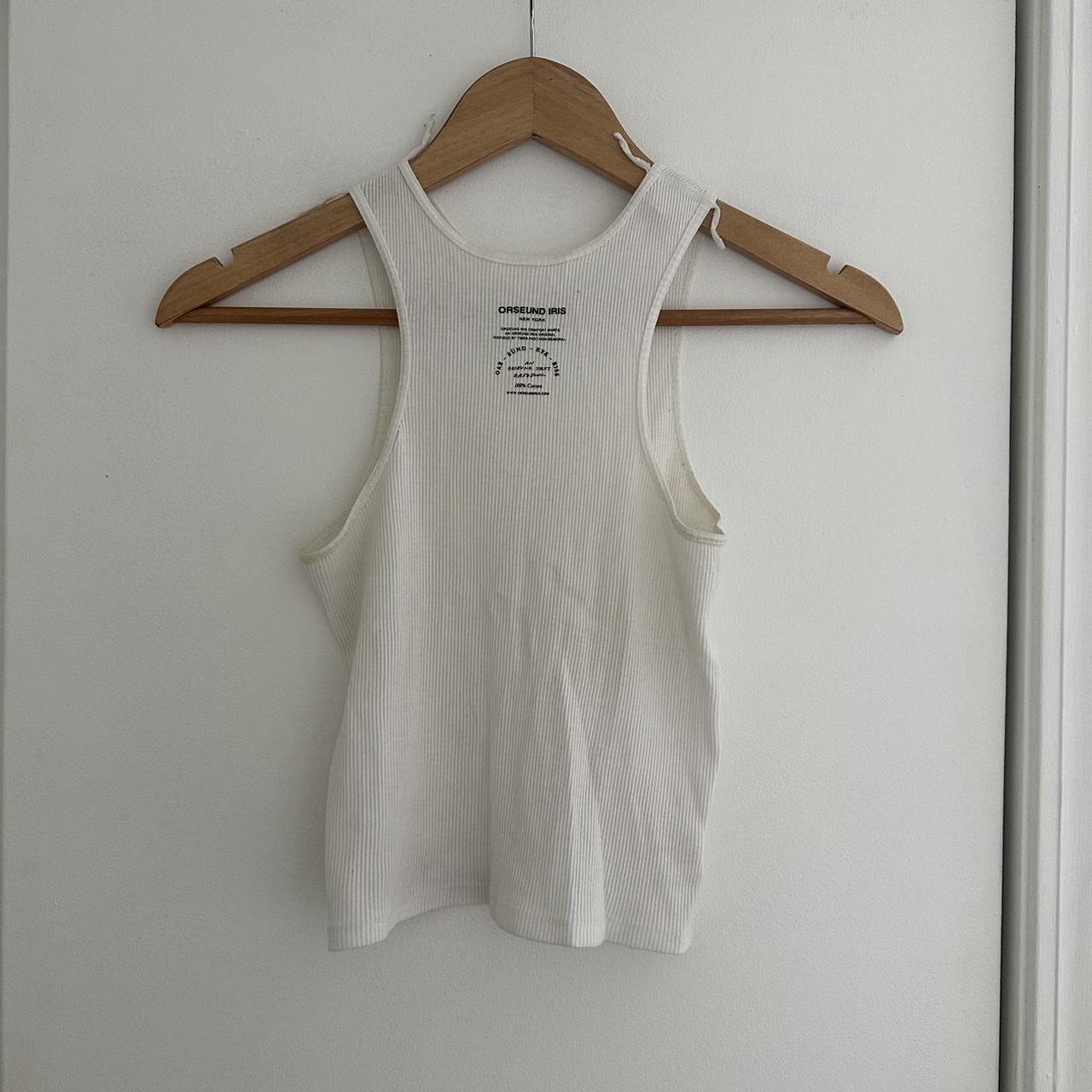 Orseund Iris basic tank top in white XS/S I washed... - Depop