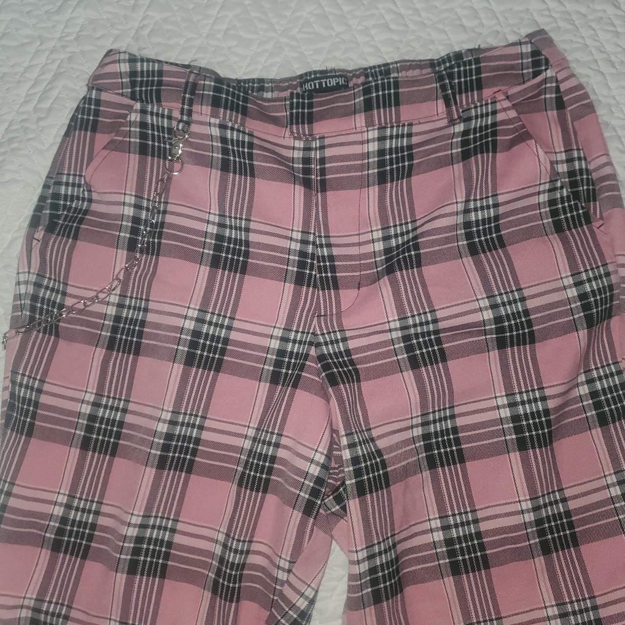 Pink plaid pants XL Hot topic Emo gothic grudge Depop