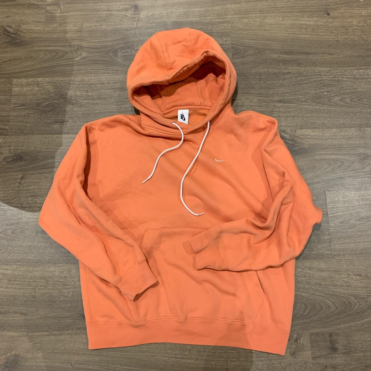 NIKE SOLO SWOOSH NRG PREMIUM ESSENTIALS HOODIE PEACH... Depop