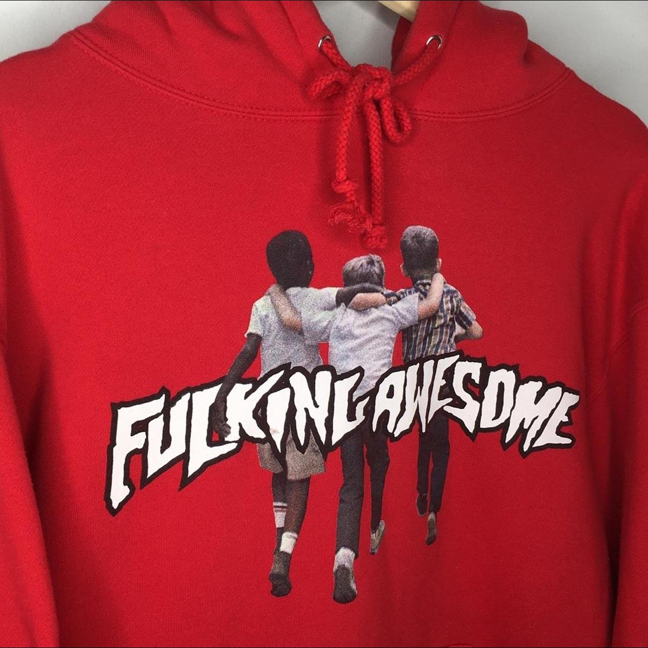 Fucking Awesome “Friends” Hoodie Red Colorway soft... - Depop