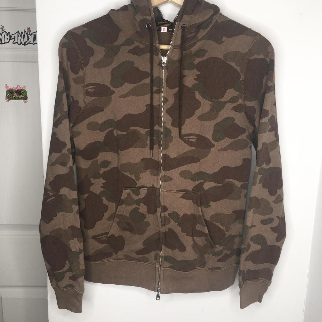 Bape Brown Camo Hoodie Vintage Nigo Era Bape... - Depop