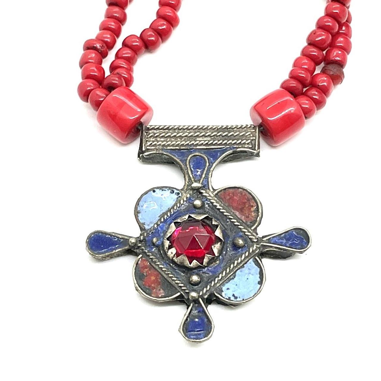 This is a unique handmade Berber Cross necklace... - Depop