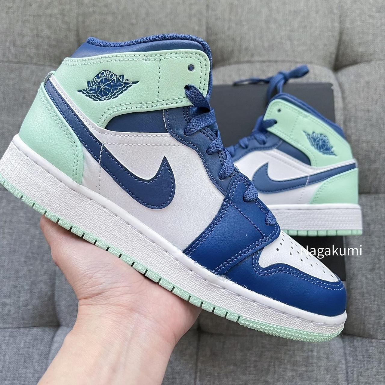 💚 Nike Air Jordan 1 Mid Teal Navy shoes 💚 new... - Depop