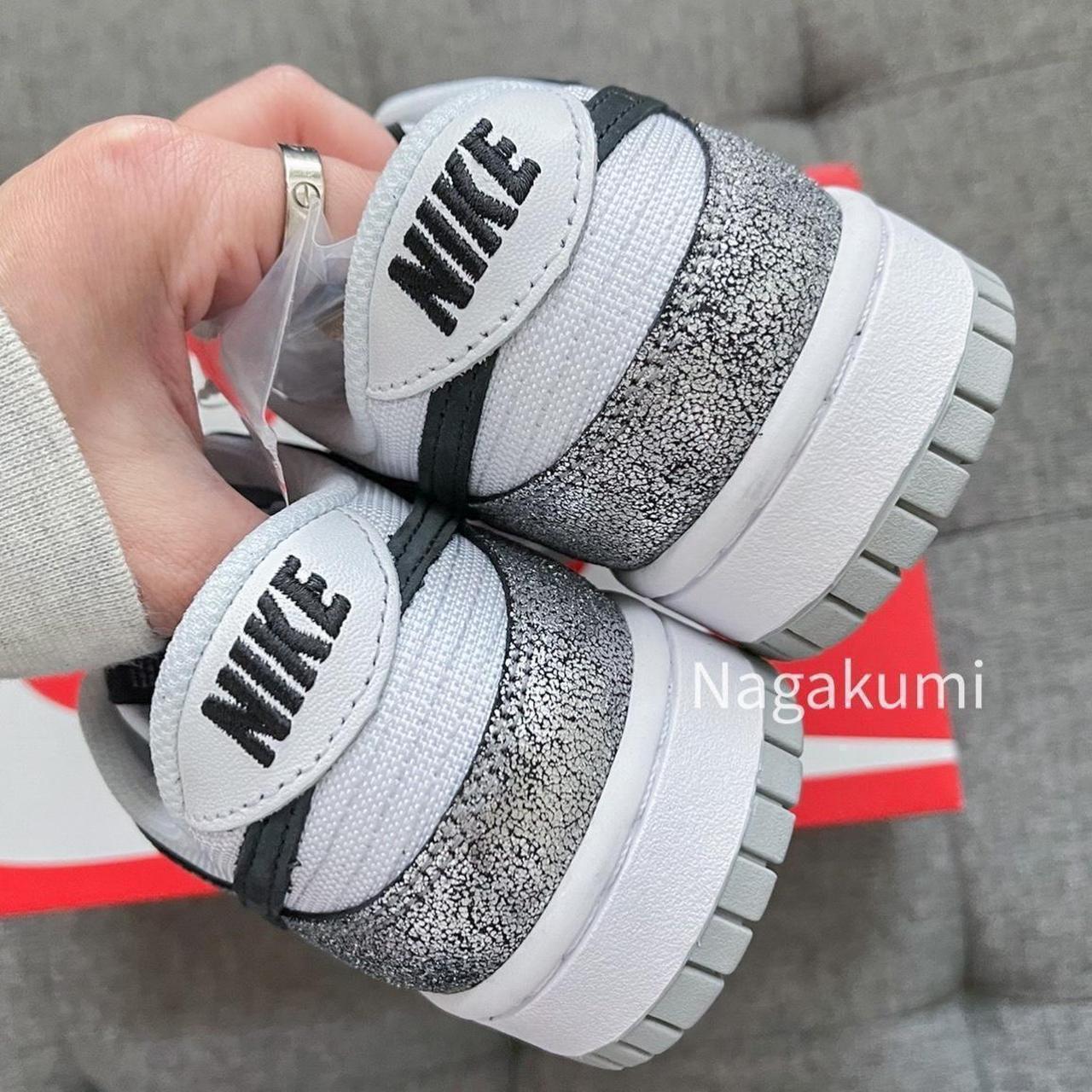 🌌 Nike dunk low white silver glitters shoes ⭐️... Depop