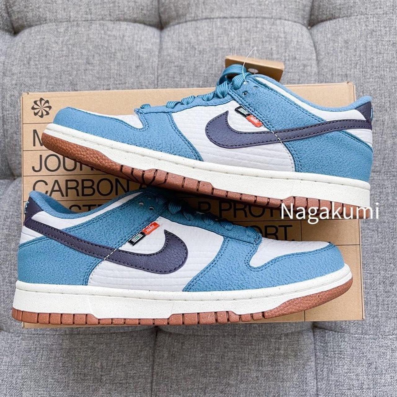 💙🤍 Nike Dunk low GS blue grey shoes (new... - Depop