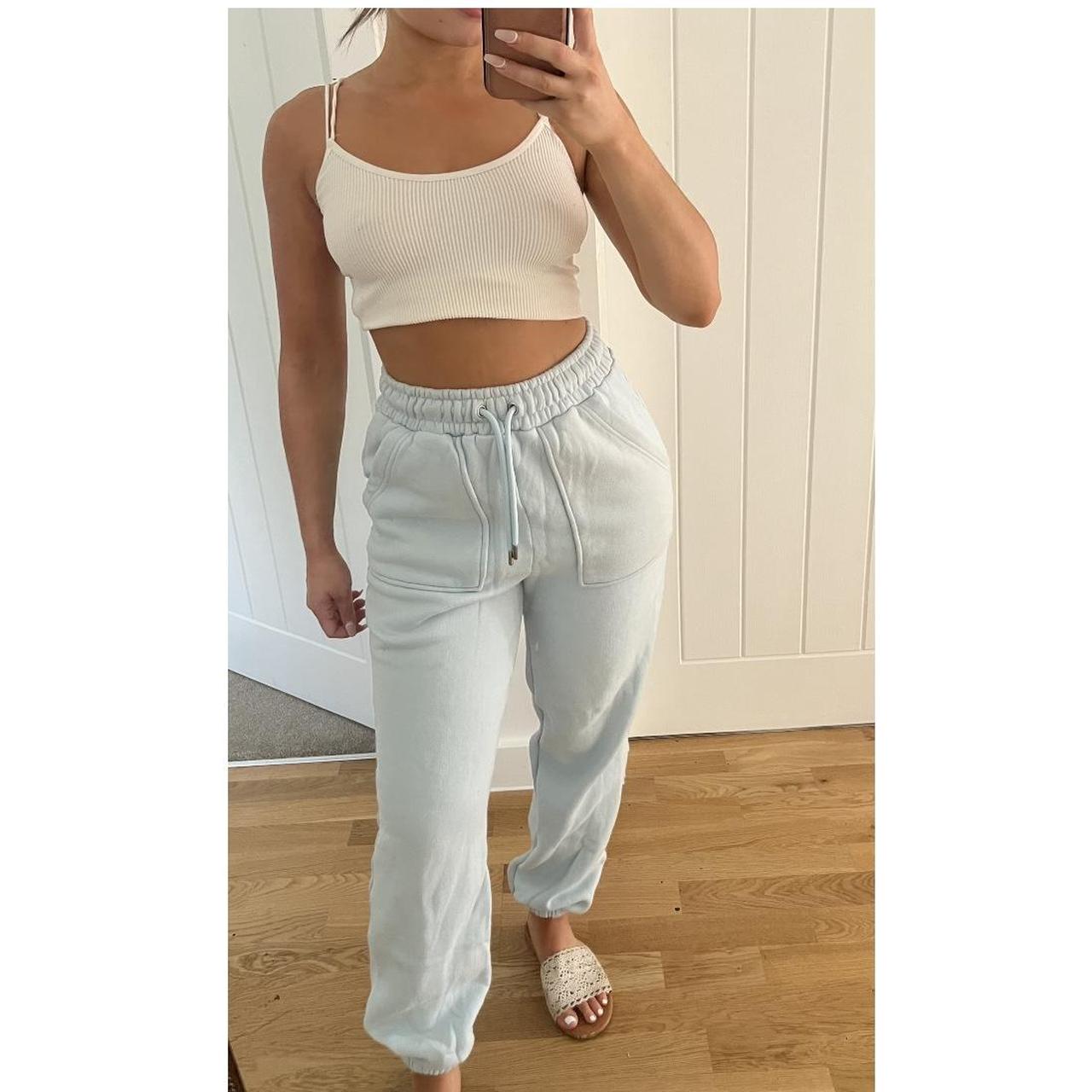 PrettyLittleThing Blue Tracksuit Bottoms Size S Worn... Depop