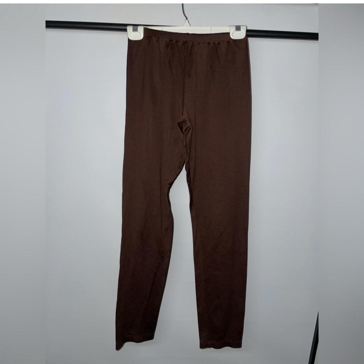 Brown Fruit of The Loom Capris leggings Size... - Depop