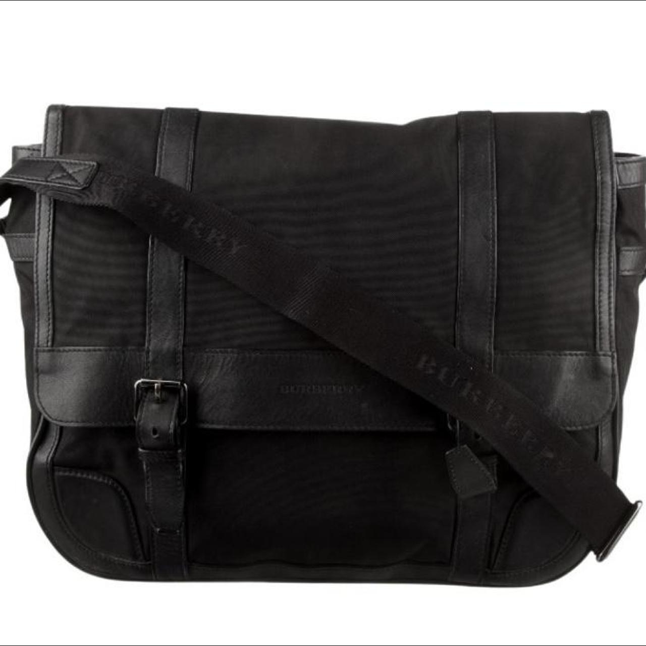 Leather Messenger Bag in Black - Burberry