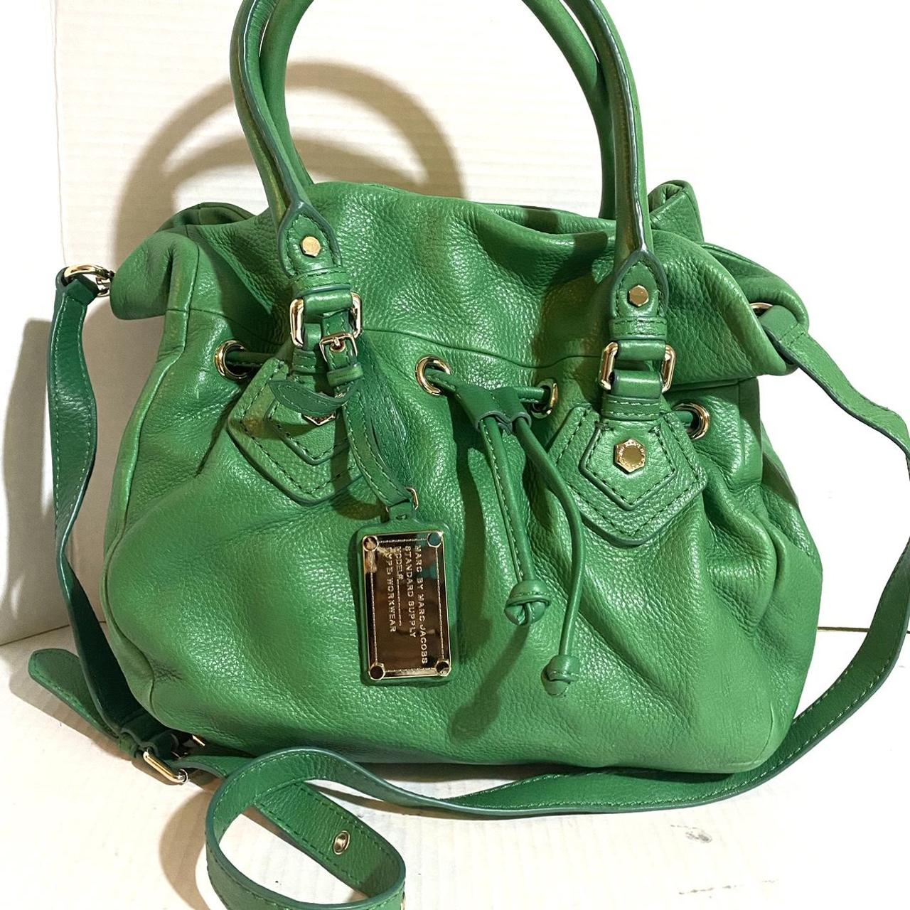 Stylish Vintage Kate Spade Green Satchel Purse