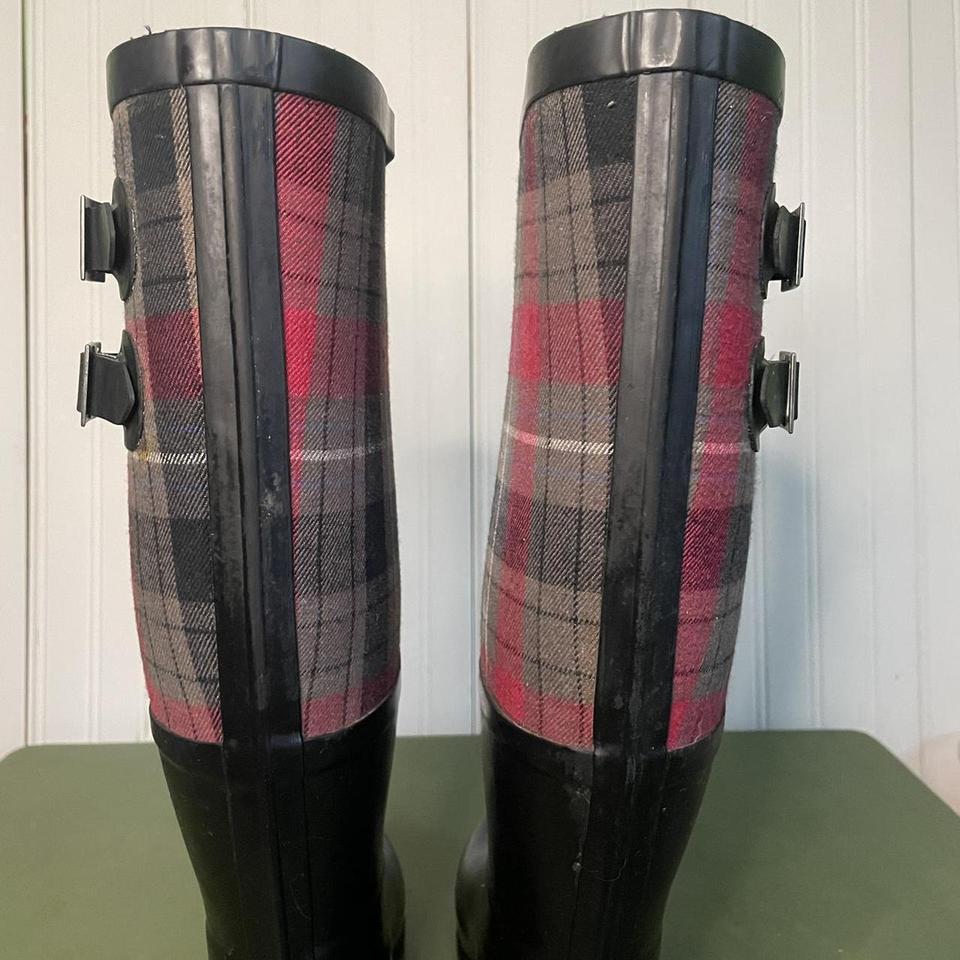 Ugg plaid online rain boots