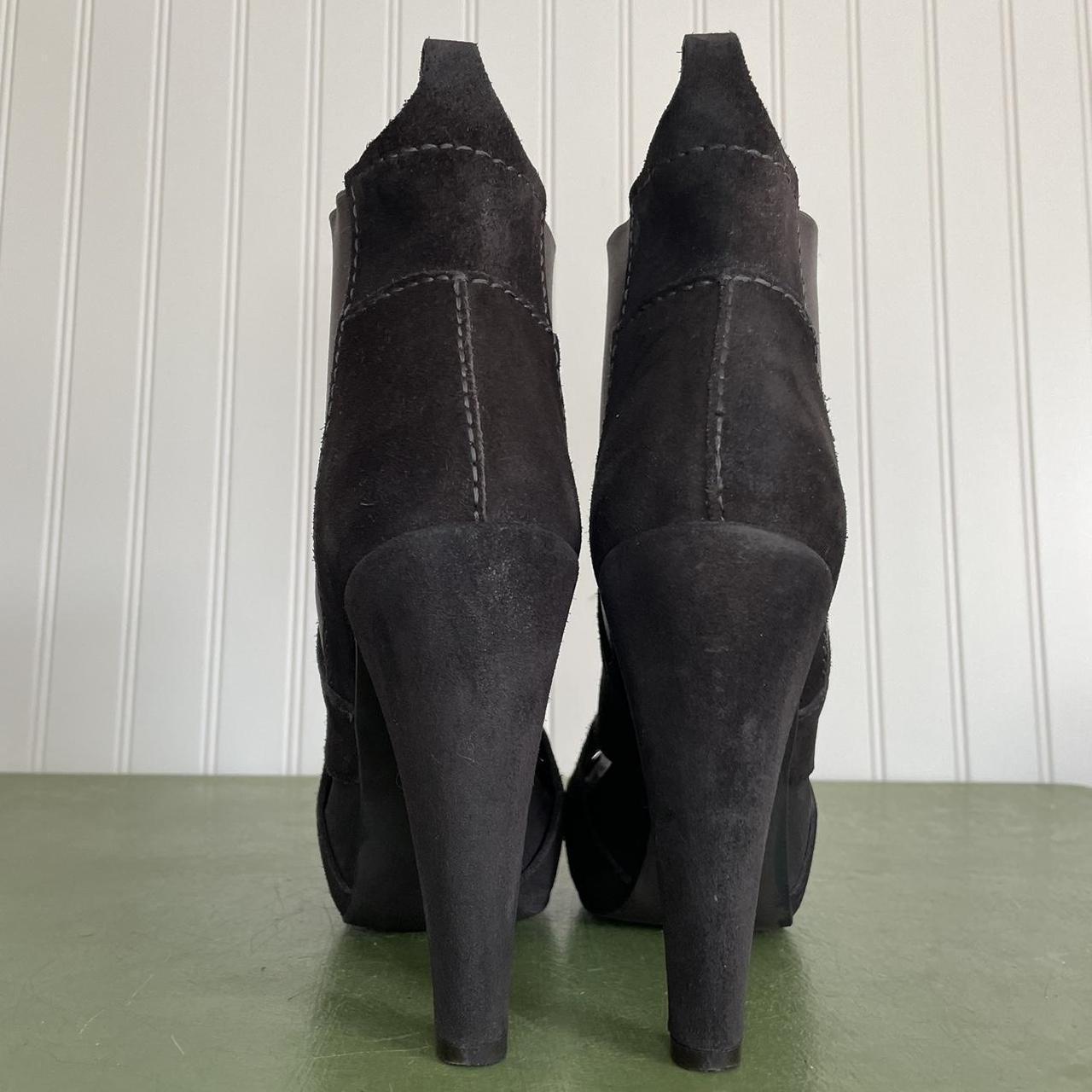 Pedro Garcia Women's Black and Grey Boots | Depop