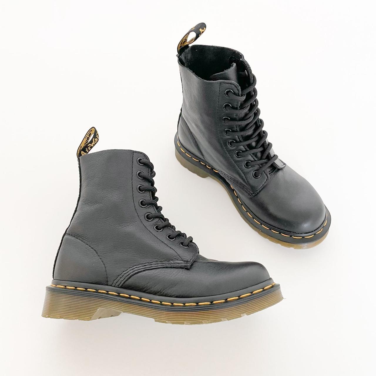 Dr. Martens 1460 Pascal boot in Black Virginia... - Depop