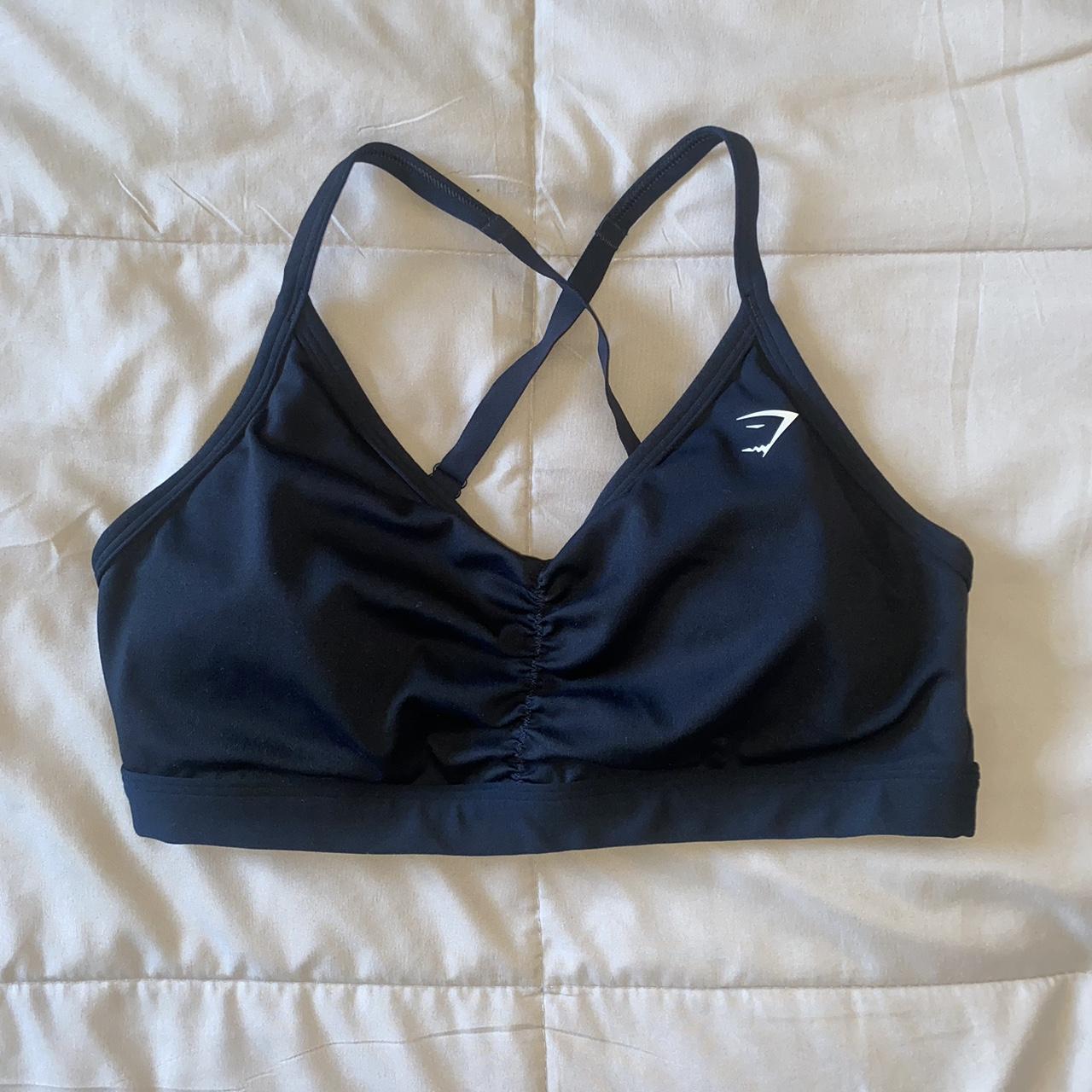 Gymshark ruched sports bra Size Women’s medium, but... Depop