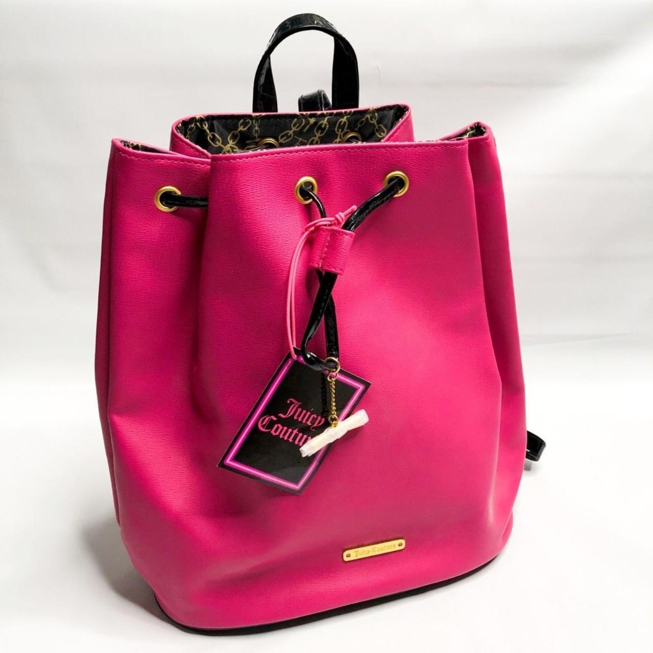 Juicy Couture backpack Like new pink leather with - Depop