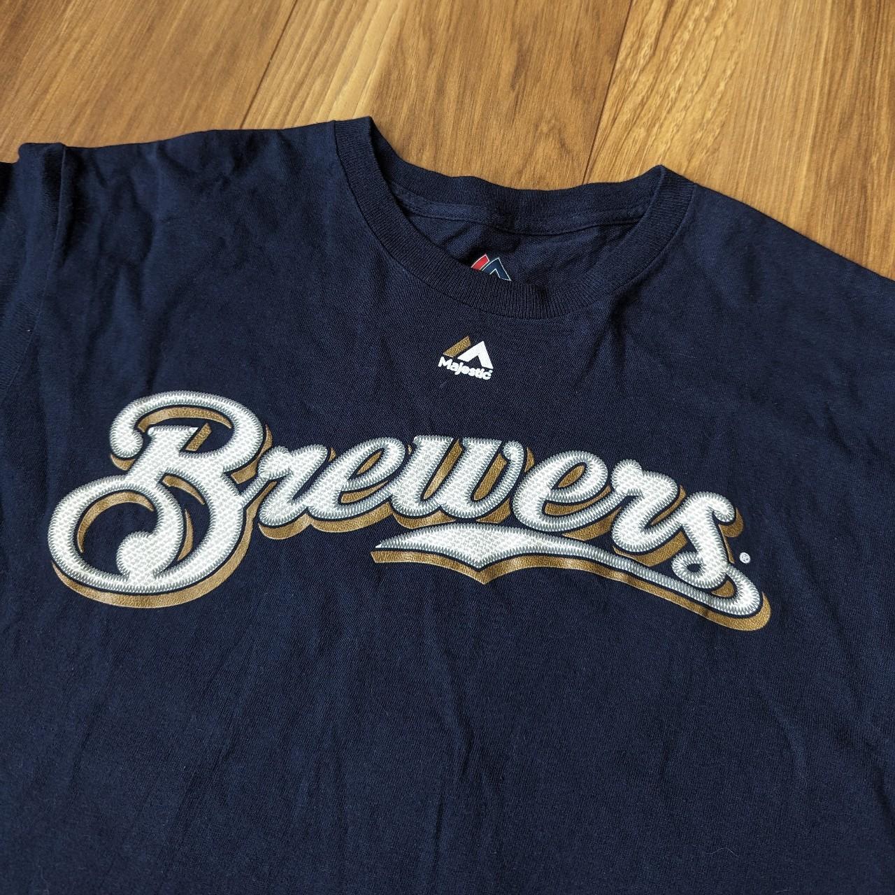 Majestic Cool Base alternative Milwaukee Brewers - Depop