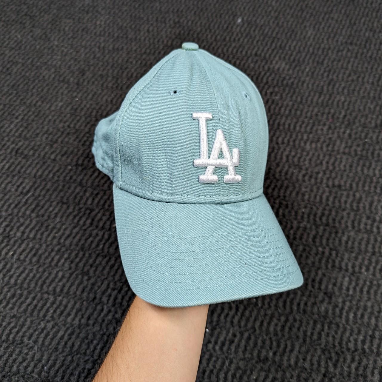 Los Angeles Angels black fitted hat with pink - Depop