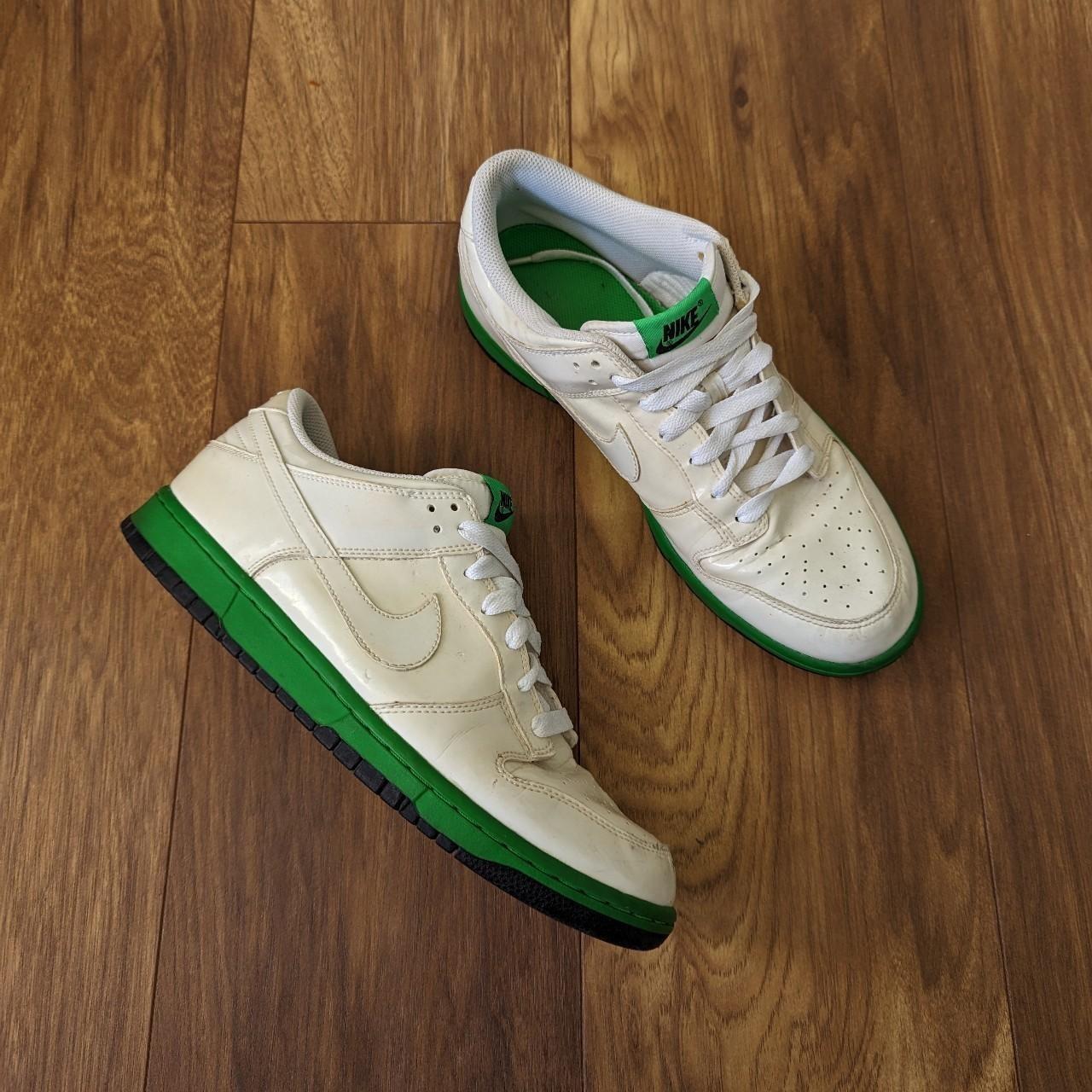 2009 Nike Dunk Low CL Patent Leather White Depop