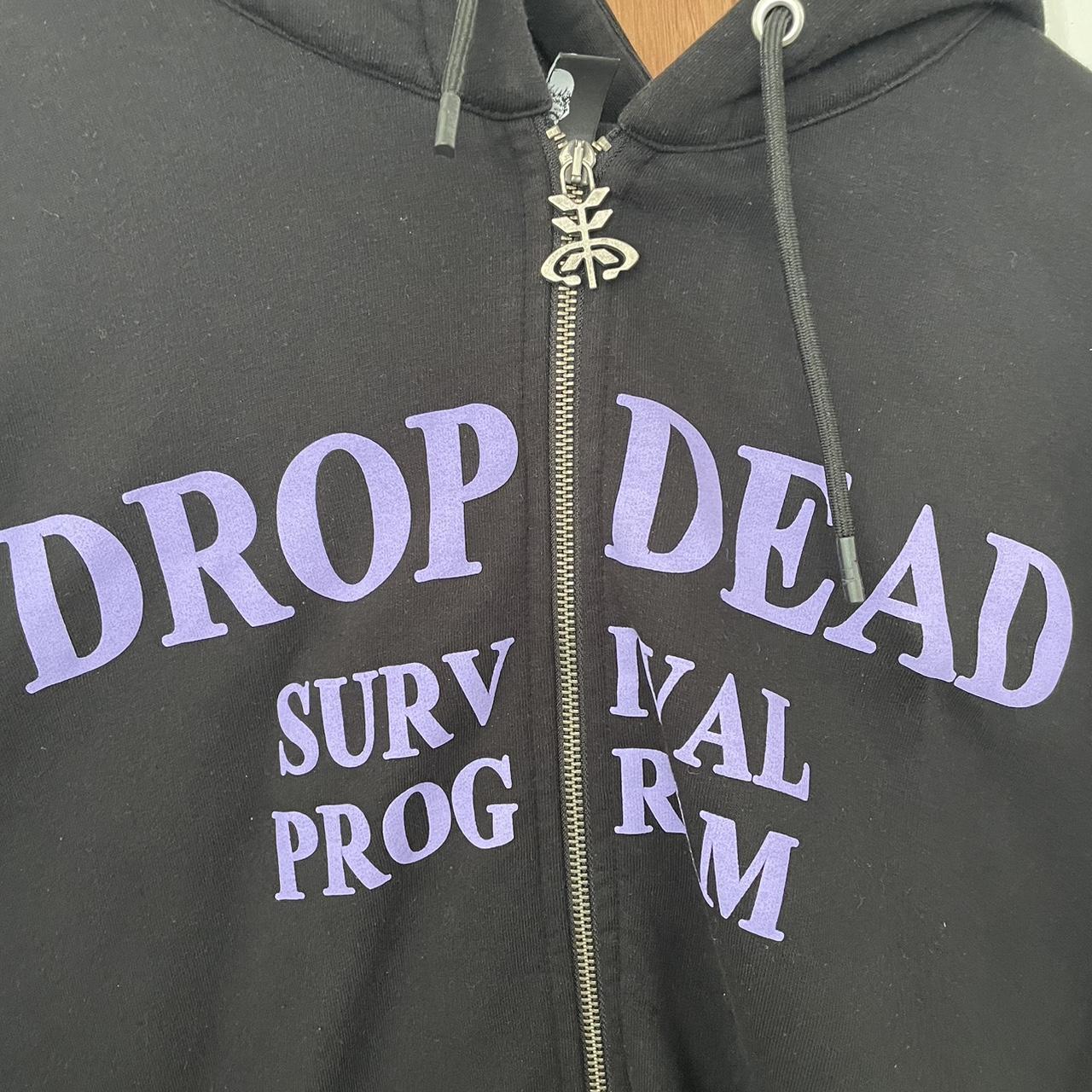 Drop dead Survival program hoodie cropped hoodie... | Depop