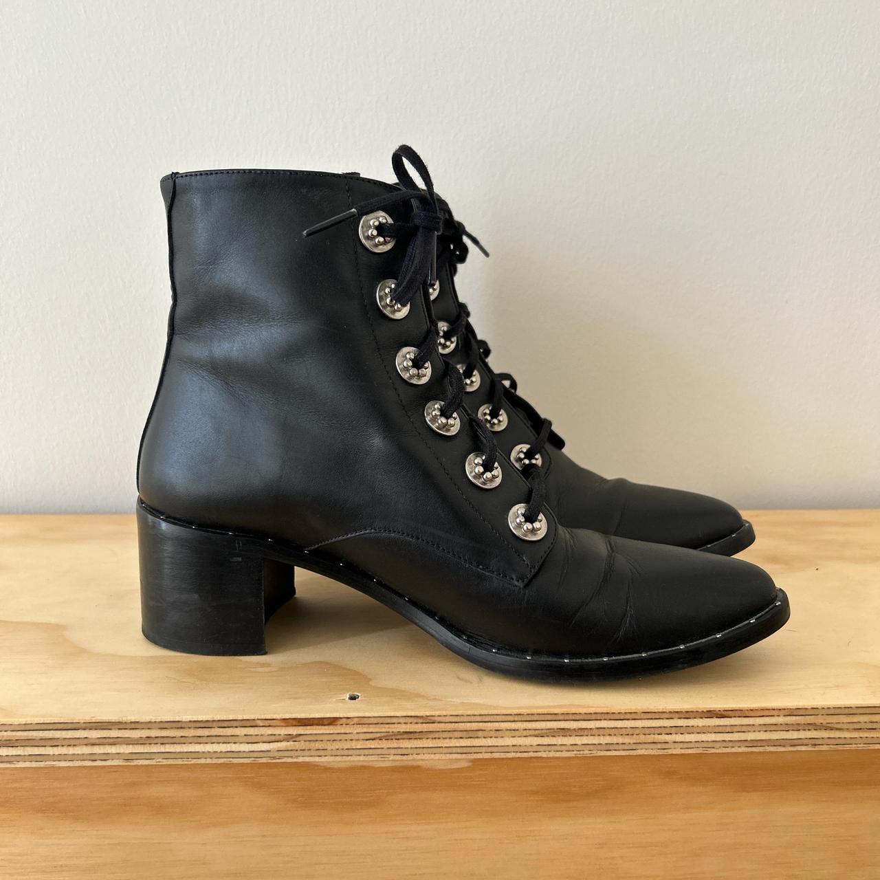 FREDA SALVADOR Ace Lace Up Boot Black Leather