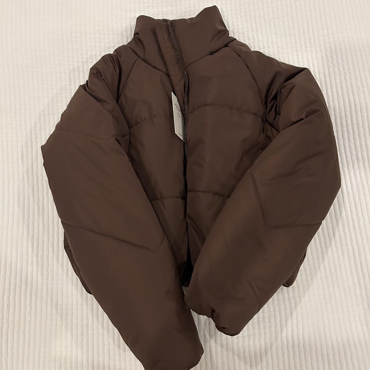 glassons brown puffer jacket size m (runs slightly... Depop