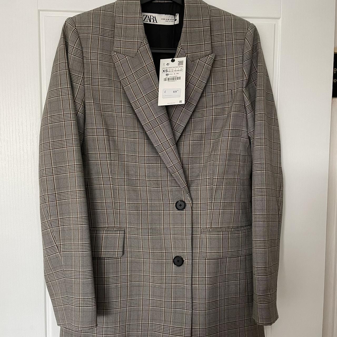 Zara check blazer brand new with tags