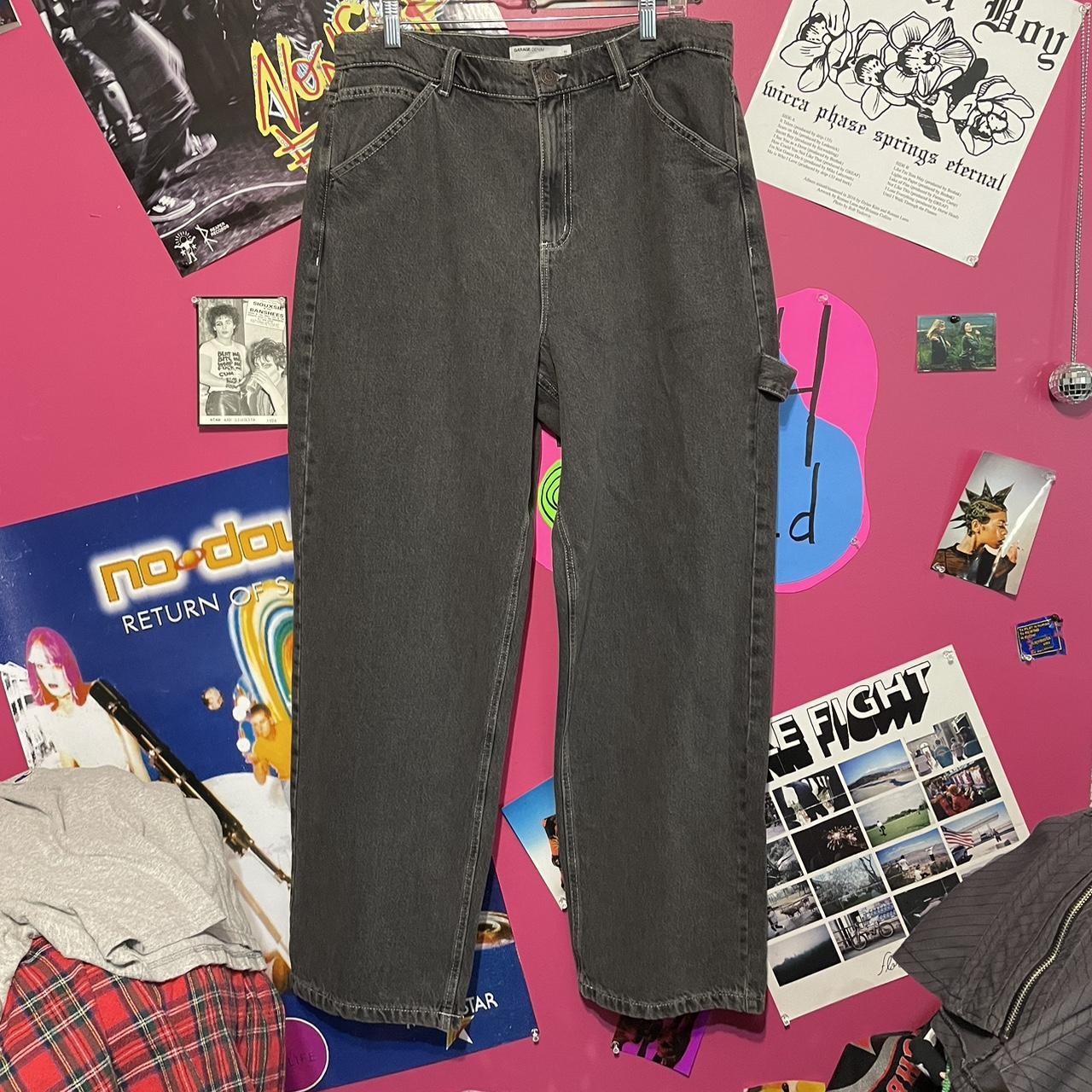Garage cargo jeans measurements waist 17 inches... Depop