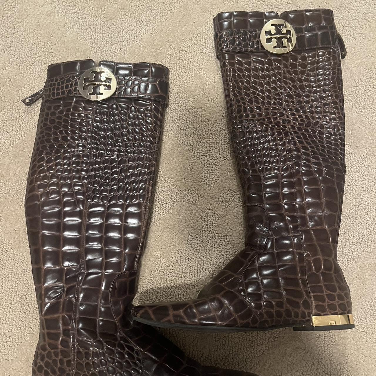 Tory burch discount croc boots